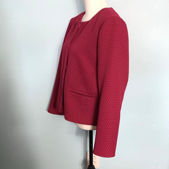 J. Crew Portfolio jacket in Matelasse Deep Berry - Picture 4 of 11